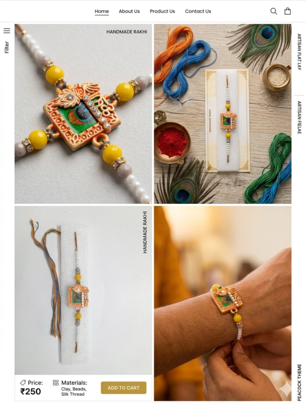 Om Ganesha Fancy Beaded Rakhi