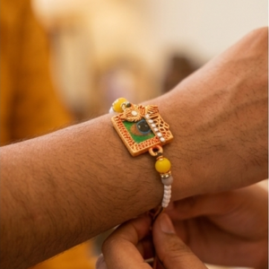 Om Ganesha Fancy Beaded Rakhi