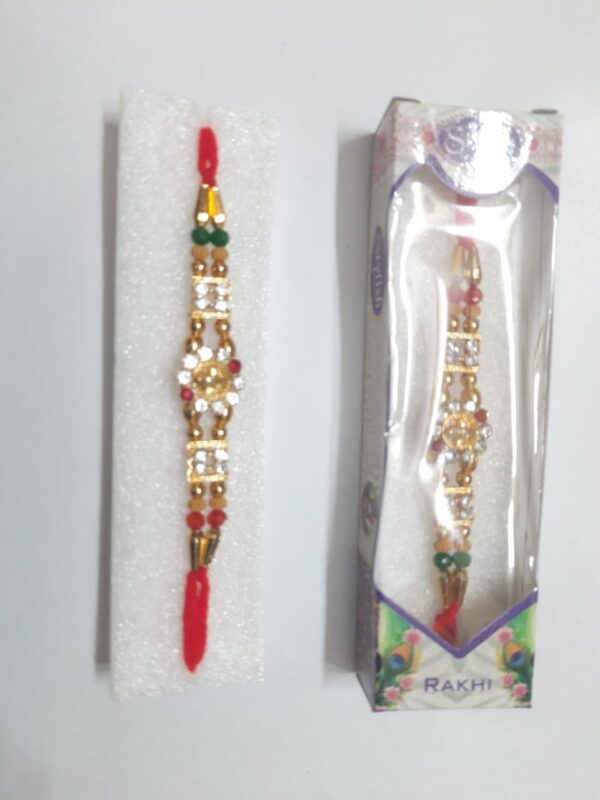 Om Ganesha Fancy Beaded Rakhi
